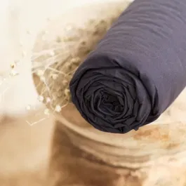 Today Drap housse Essential - 140 x 190 cm pour 2 personnes - 100% Coton uni - Couleur Fusain