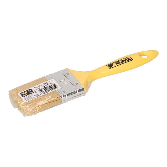 Koma Tools Paletina triple n°24 avec manche jaune 50 mm, pour tous types de peinture, couverture maximale