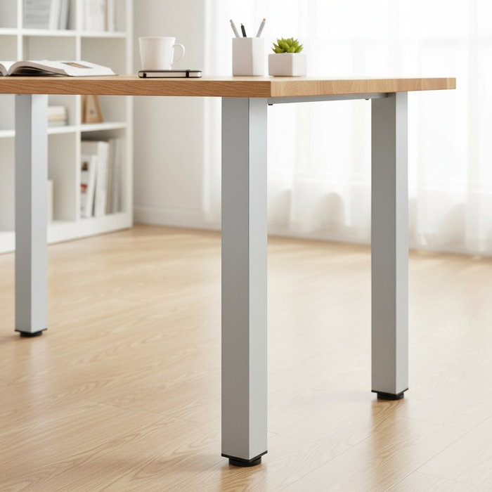 HERRAJES ALK Jeu de 4 Pieds Réglables pour Table Rigo 60X60-710 Gris