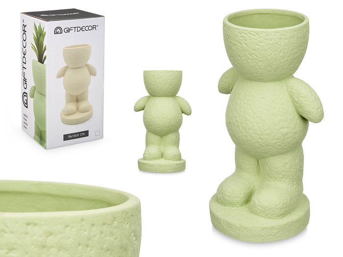 Giftdecor Figurine Homme Jarron Vert Céramique 19x31x15 cm (Set de 4) Giftdecor Figurine Homme Jarron Vert Céramique 19x31x15 cm (Set de 4)