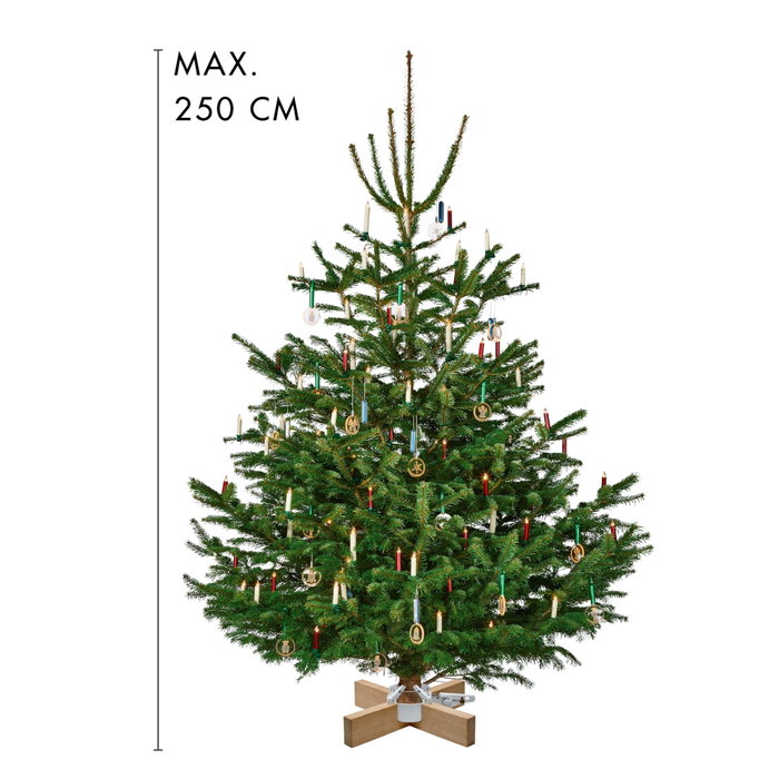 Krinner Kopenhagen White support de sapin de Noël 2,5 m / 12 cm blanc et marron