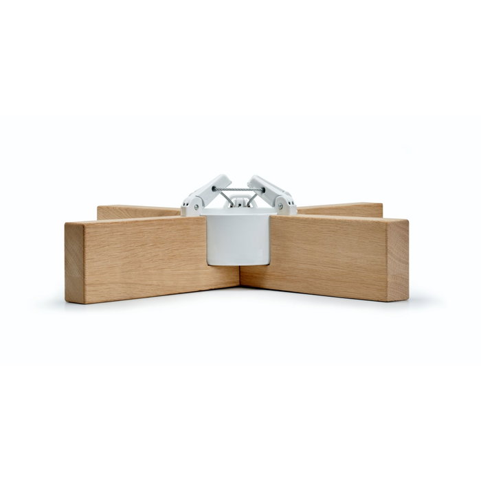 Krinner Kopenhagen White support de sapin de Noël 2,5 m / 12 cm blanc et marron