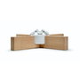 Krinner Kopenhagen White support de sapin de Noël 2,5 m / 12 cm blanc et marron