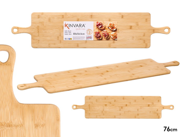 KINVARA Planche à servir 2 anses en Bambou KINVARA Planche à servir 2 anses en Bambou