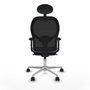 Piqueras y Crespo Chaise de Bureau avec Appui-tête Jorquera 2D086N1 Bleu ciel