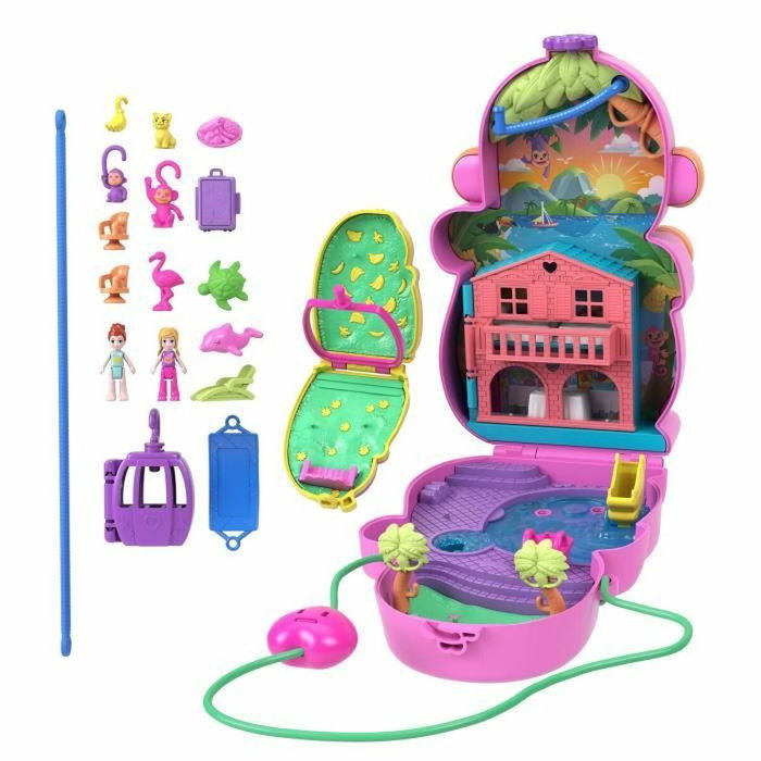Polly Pocket Coffret Sac à Main Maman Singe et Son Bébé Polly Pocket Coffret Sac à Main Maman Singe et Son Bébé