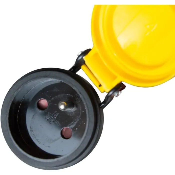 I-Watts Câble d'Allonge Électrique 5 m, Modèle I-RA073G15-5M, Norme HO7-3G1.5, Noir
