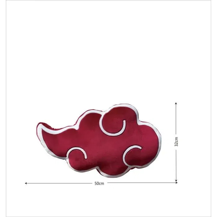 Naruto - Coussin décoratif 50 cm Naruto Shippuden - Logo Akatsuki en microfibre - Coussin 3D pour salon ou chambre Naruto - Coussin décoratif 50 cm Naruto Shippuden - Logo Akatsuki en microfibre - Coussin 3D pour salon ou chambre