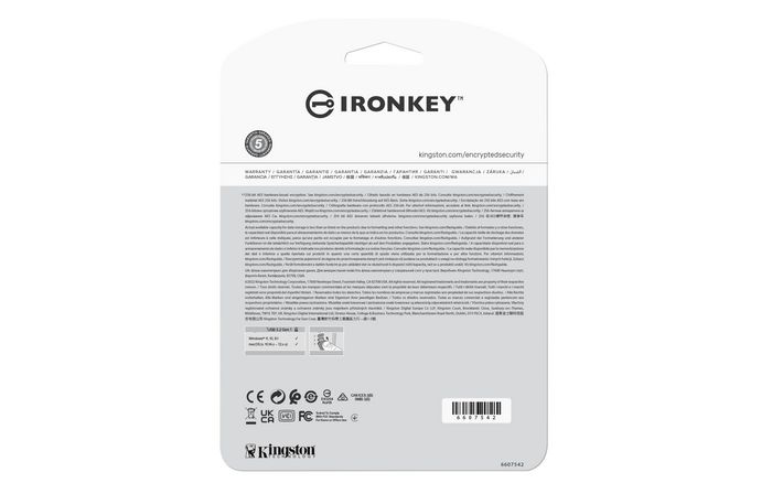 Kingston IronKey Vault Privacy 50C - Clé USB-C sécurisée 32 Go - Chiffrement AES 256 bits FIPS 197 certifié - Protection BadUSB et attaque par force brute - IPX8