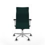 Piqueras Y Crespo Fauteuil Albacete Vert Bouteille avec Mécanisme Synchrone et Base Aluminium