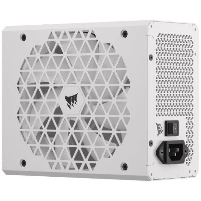 Corsair RM1200x Shift White - Alimentation PC ATX modulaire 80 Plus Gold 1200 W avec câblage latéral, refroidissement silencieux 140 mm - Certifiée Cybenetics