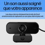 HP Webcam 430 - Caméra Web Full HD avec Champ de Vision 85°, Double Microphone Antibruit, Rotation 360°, Compatible Teams, Zoom, Chromebook
