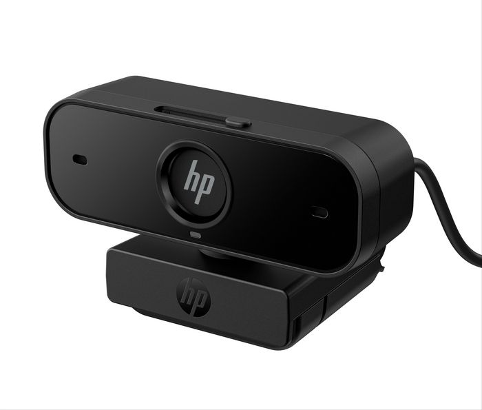 HP Webcam 430 - Caméra Web Full HD avec Champ de Vision 85°, Double Microphone Antibruit, Rotation 360°, Compatible Teams, Zoom, Chromebook
