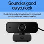 HP Webcam 430 - Caméra Web Full HD avec Champ de Vision 85°, Double Microphone Antibruit, Rotation 360°, Compatible Teams, Zoom, Chromebook