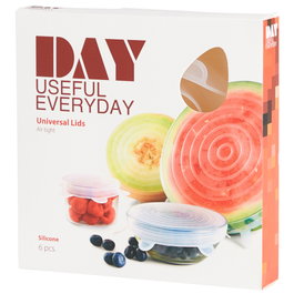 Day Lot de 6 couvercles flexibles en silicone