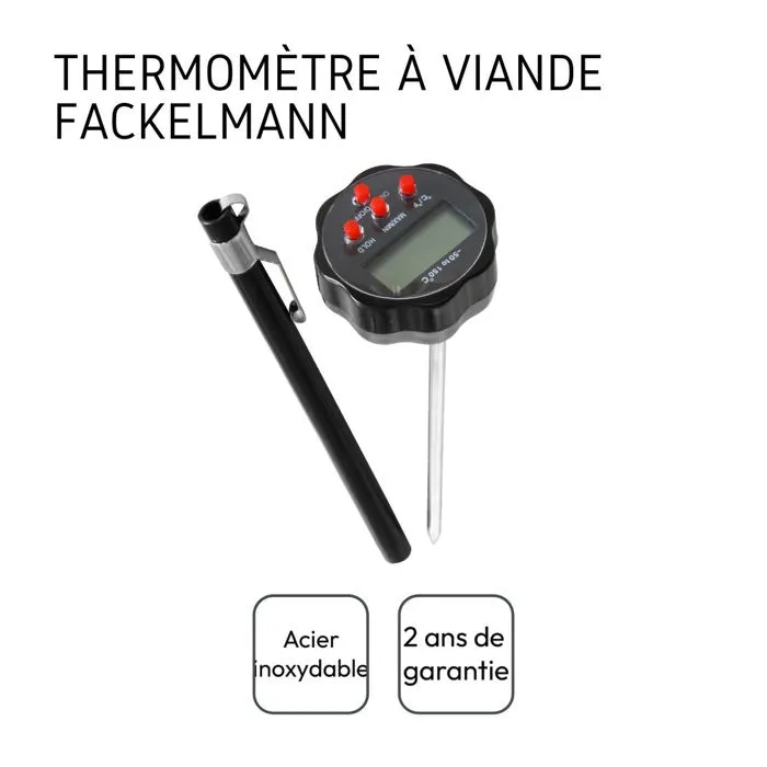 Fackelmann Ensemble de 2 Thermomètres de cuisson digital