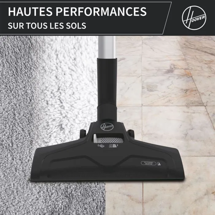 Hoover HP320PET Aspirateur traîneau sans sac 850 W 2 L - Aspirateur cyclonique avec brosse spéciale animaux et allergies