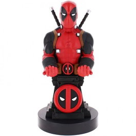 EXQUISITE GAMING Support Chargeur Figurine Cable Guy Deadpool Marvel 21 cm - Compatible PS5 DualSense, Xbox Series, iPhone