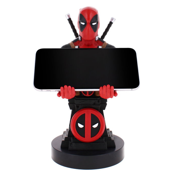 EXQUISITE GAMING Support Chargeur Figurine Cable Guy Deadpool Marvel 21 cm - Compatible PS5 DualSense, Xbox Series, iPhone