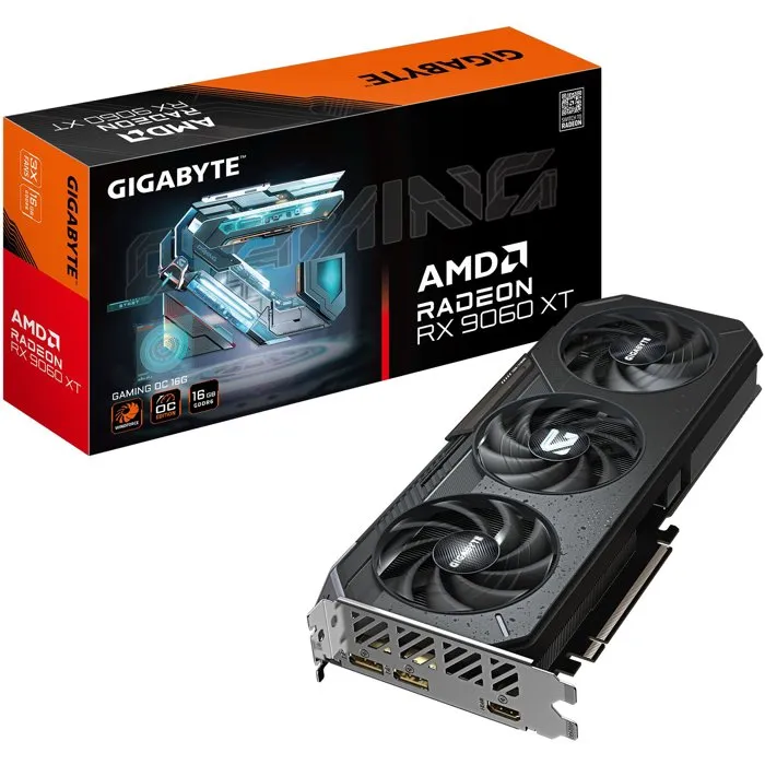 GIGABYTE Carte graphique Radeon RX 9060 XT GAMING OC 16 Go GDDR6 avec refroidissement Windforce GIGABYTE Carte graphique Radeon RX 9060 XT GAMING OC 16 Go GDDR6 avec refroidissement Windforce
