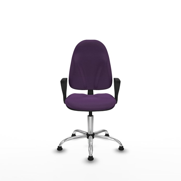 PIQUERAS Y CRESPO Chaise de bureau Algarra, tissu violet, base chromée PIQUERAS Y CRESPO Chaise de bureau Algarra, tissu violet, base chromée