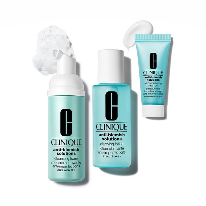 Clinique - Anti-Blemish Solutions - Système de soin peau à imperfections en 3 étapes (Lot 3 pièces)