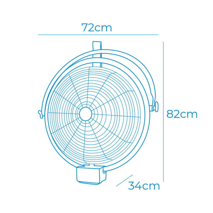 Ventilateur Mural EDM 33520 Noir 120 W industriel Plafond Ventilateur Mural EDM 33520 Noir 120 W industriel Plafond