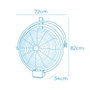 Ventilateur Mural EDM 33520 Noir 120 W industriel Plafond