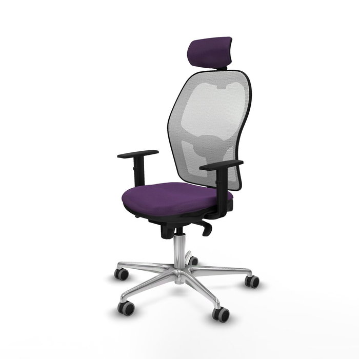 Piqueras y Crespo Chaise de Bureau 1D086G2 Violet avec Appui-tête Piqueras y Crespo Chaise de Bureau 1D086G2 Violet avec Appui-tête