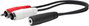 Vivolink Câble audio 3,5 mm Jack mâle vers 2 RCA femelle, 24AWG, blindage aluminium, connecteurs dorés, haute flexibilité