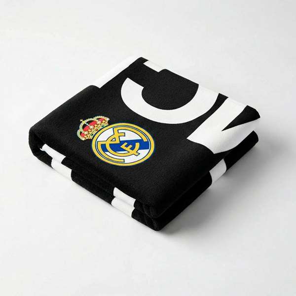 Cerdá Serviette Microfibra Real Madrid 90 x 180 cm Black