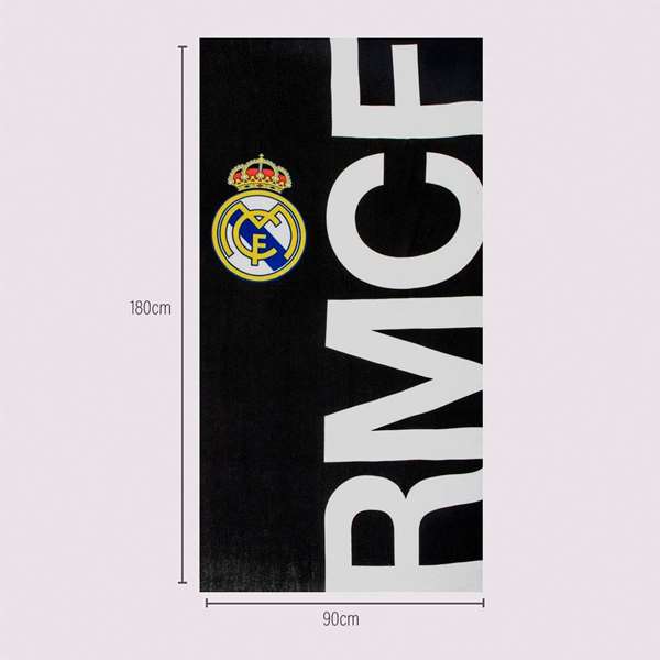 Cerdá Serviette Microfibra Real Madrid 90 x 180 cm Black