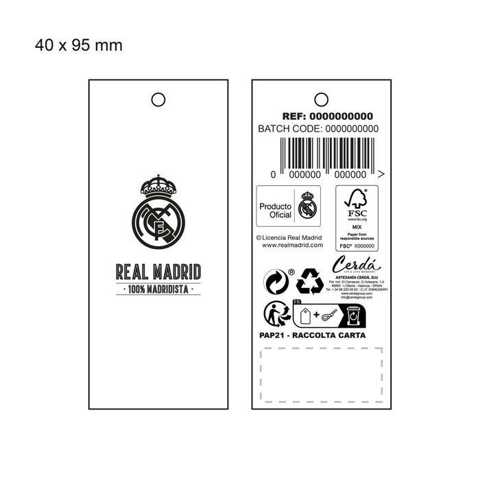 Serviette de plage Real Madrid C.F. Noir