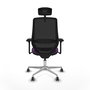Piqueras y Crespo Chaise de Bureau Mardos Violet et Noir