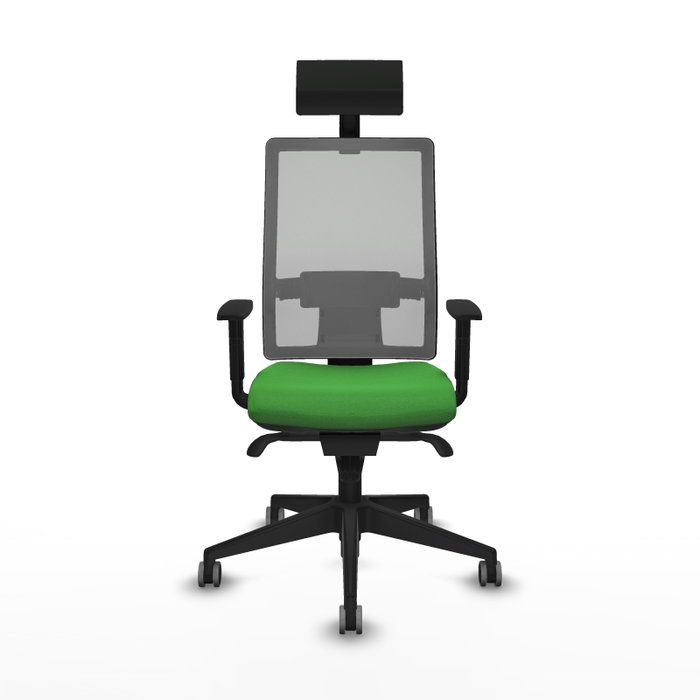 Piqueras y Crespo Chaise de Bureau Horna avec Appui-tête, Vert et Gris