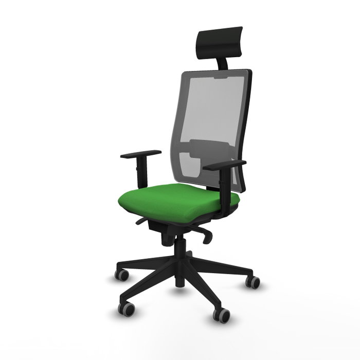 Piqueras y Crespo Chaise de Bureau Horna avec Appui-tête, Vert et Gris