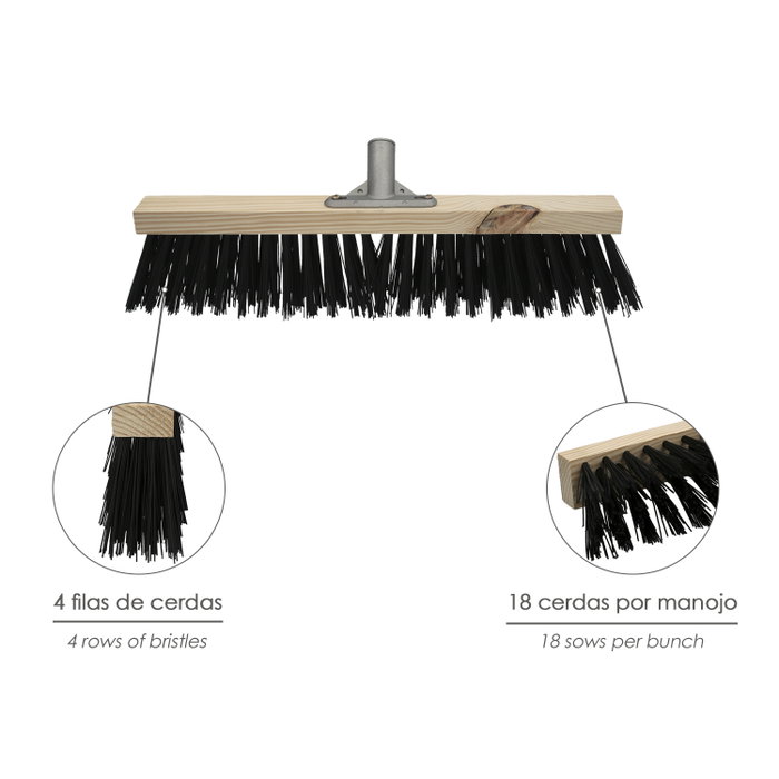 WOLFPACK LINEA PROFESIONAL Balai Industriel Fibres Épaisses Vert 50 cm