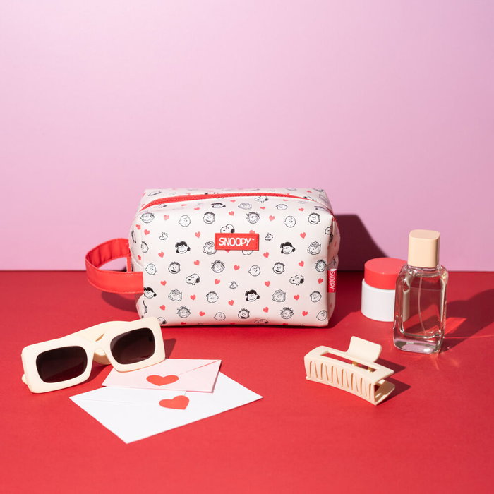 ERIK - Nécessaire de voyage Snoopy Peanuts - Trousse de toilette avec poches - Dimensions : 27 x 14 x 20 cm