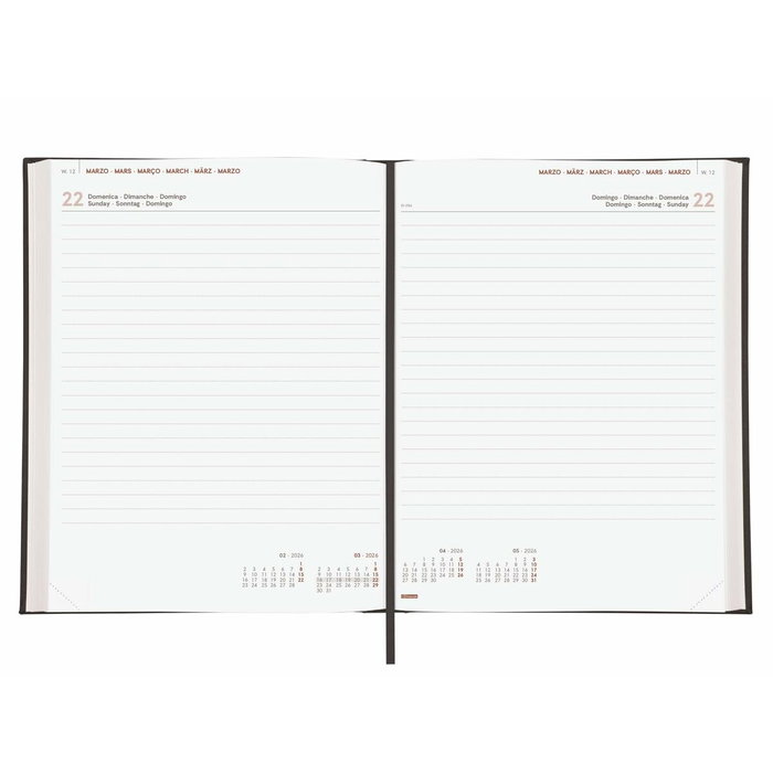 Agenda Finocam DYNAMIC MILANO Noir 21 x 27 cm 2026 Agenda Finocam DYNAMIC MILANO Noir 21 x 27 cm 2026