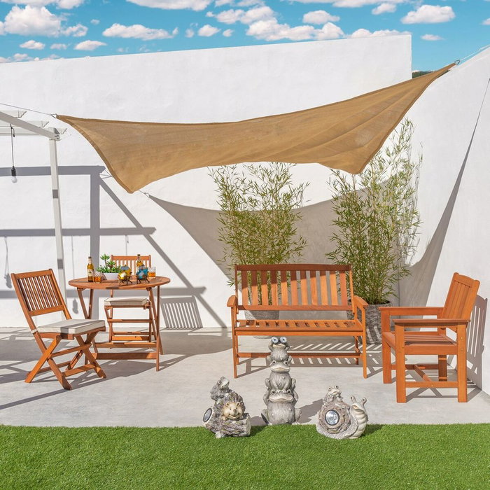 BigBuy Home Voile d'ombrage Gris 3,5 x 5 m