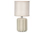 Giftdecor Lampe de Table Rayures Beige 13x19x13 cm Céramique Plastique Métal Tissu (Set de 12)