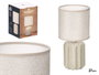 Giftdecor Lampe de Table Rayures Beige 13x19x13 cm Céramique Plastique Métal Tissu (Set de 12)