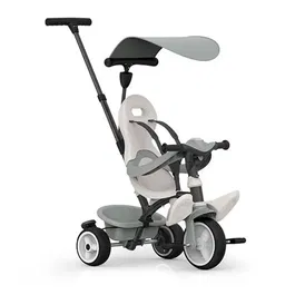 Smoby - SMOBY Life Baby Balade - Tricycle évolutif 3 en 1 pour enfants de 10 mois à 3 ans avec harnais, poignée parentale et pneus silencieux - 40% de matériaux recyclés