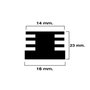 MAURER Embouts de protection intérieurs carrés 16x16 mm noir (Lot de 4)