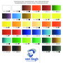 Van Gogh Set Superior de peintures à l'huile en caisse en bois, 34 couleurs et accessoires