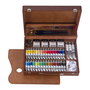 Van Gogh Set Superior de peintures à l'huile en caisse en bois, 34 couleurs et accessoires