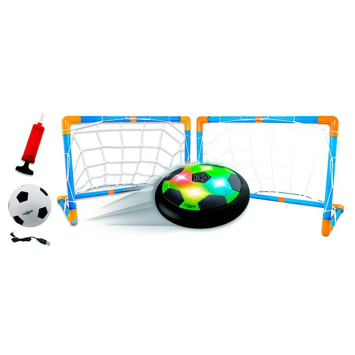 Lexibook JG981 Disque de football aéroglisseur, balon et 2 buts inclus - Jouet d'intérieur et d'extérieur pour enfants 3 ans et plus