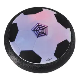 Lexibook - Disque de foot aéroglisseur lumineux avec ballon et 2 cages de but, jeu d'intérieur/extérieur pour enfants, effet LED, mousse de sécurité