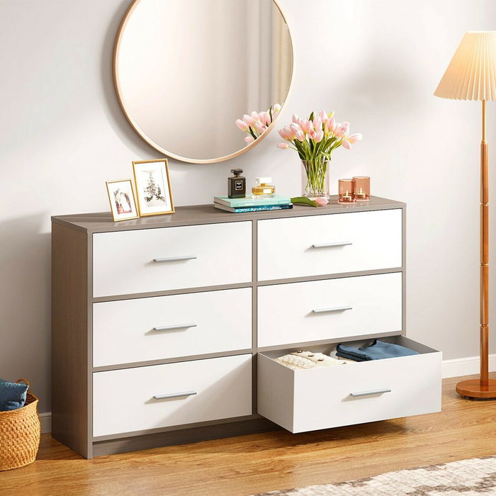 Max Home Commode Blanc Gris Moderne