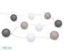 KioKids Guirnalde LED Gris de 1,5 m avec 9 Boules de Couleurs Fonctionnant sur Piles pour Décoration de Chambre Enfant
